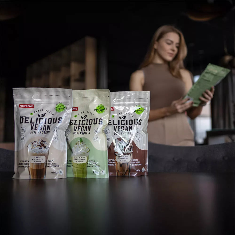 Nutrend Delicious Vegan Protein (450 g, Latte Macchiato)