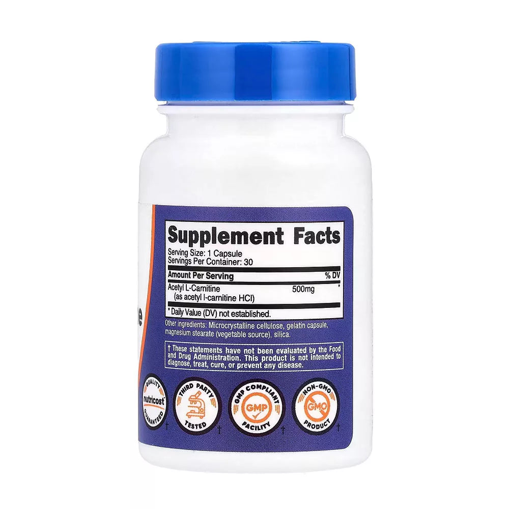 Nutricost Acetyl L-Carnitine 500 mg (30 Capsules)