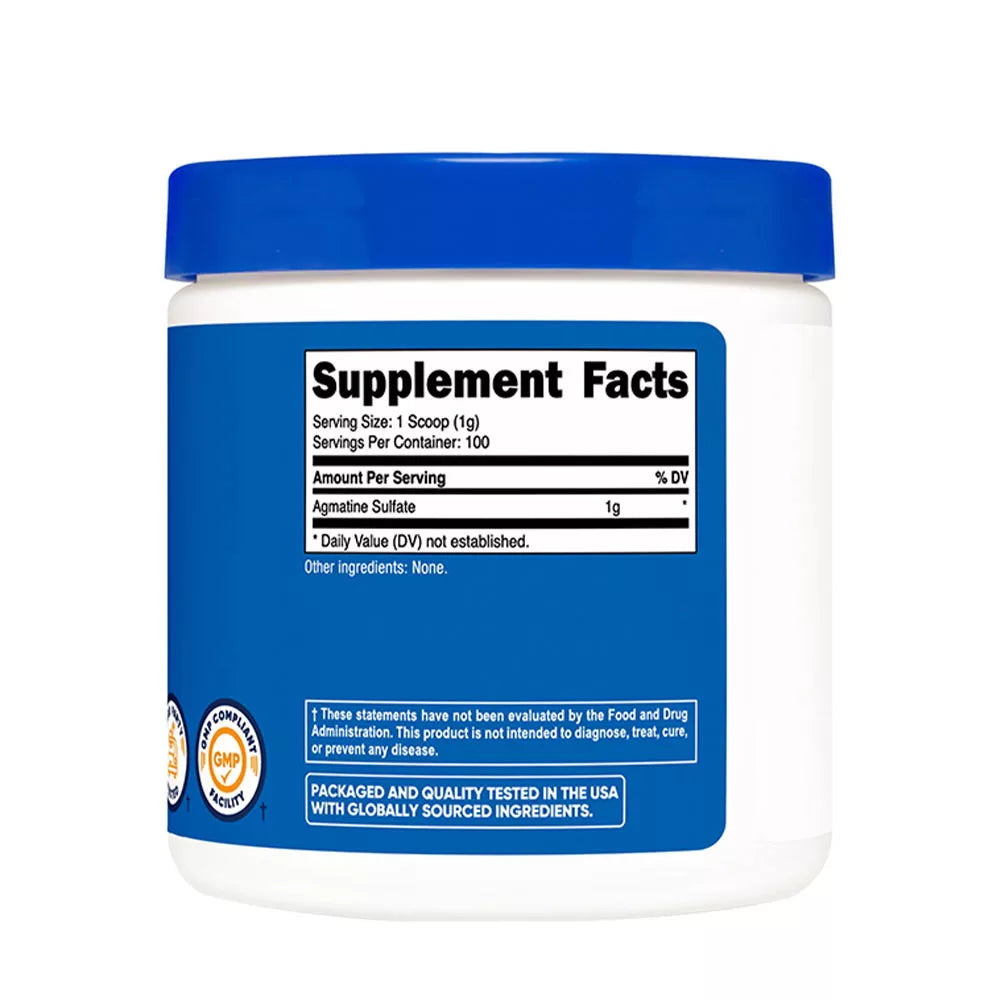 Nutricost Pure Agmatine Sulfate Powder (100 g, Unflavored)