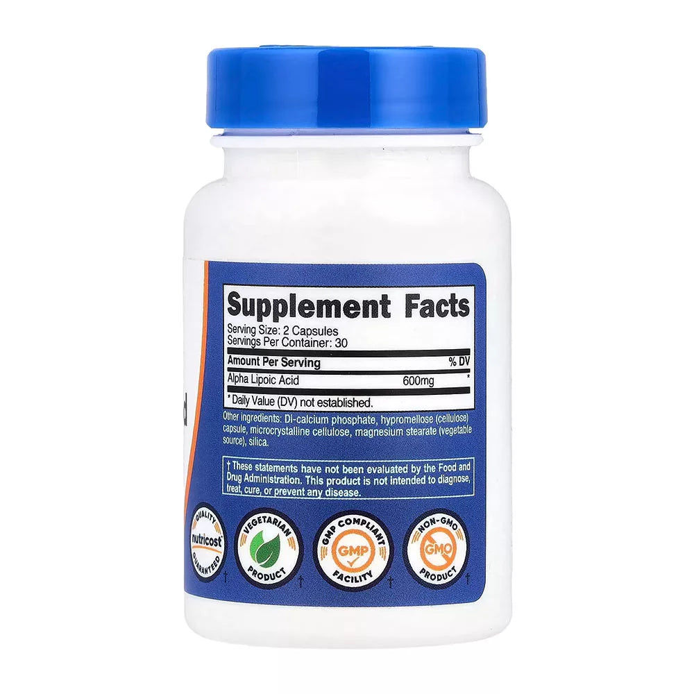 Nutricost Alpha Lipoic Acid 600 mg (60 Capsules)