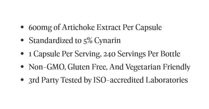 Nutricost Artichoke Extract (240 Capsules)