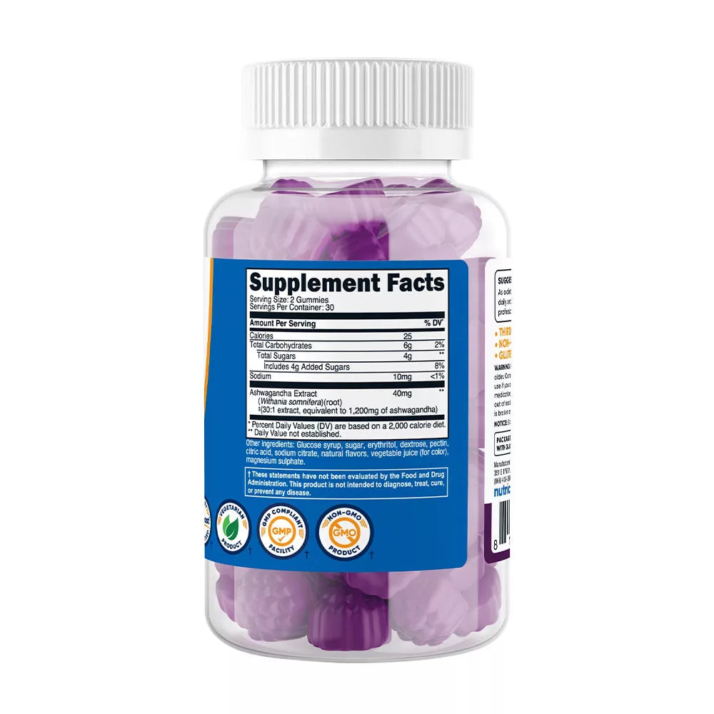 Nutricost Ashwagandha Gummies 1200 mg (60 Gummies, Mixed Berry)