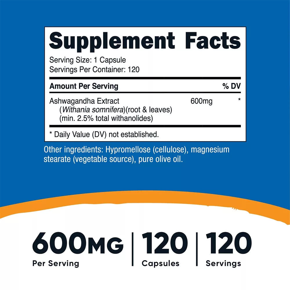 Nutricost Ashwagandha Root (120 Capsules)
