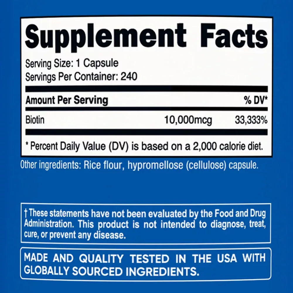 Nutricost Biotin (240 Capsules)
