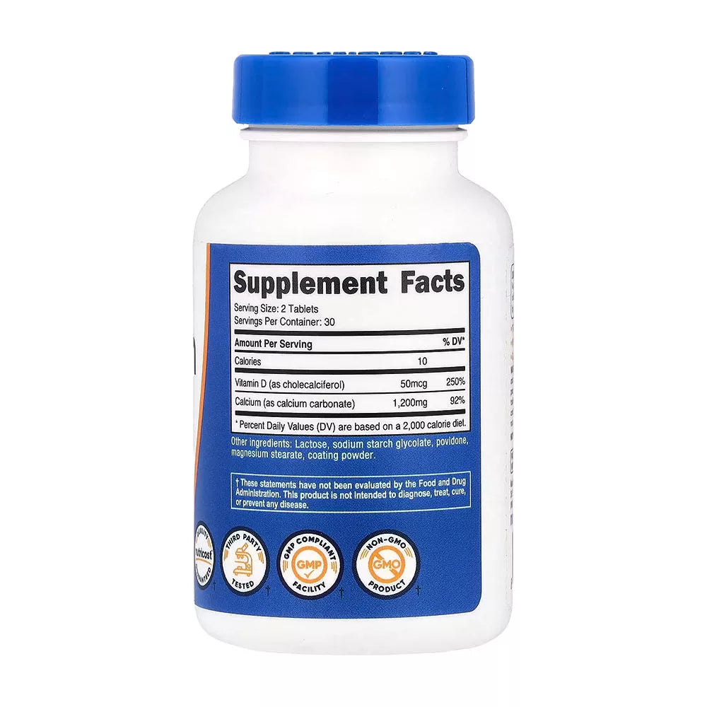 Nutricost Calcium (with Vitamin D3) (60 Tablets)