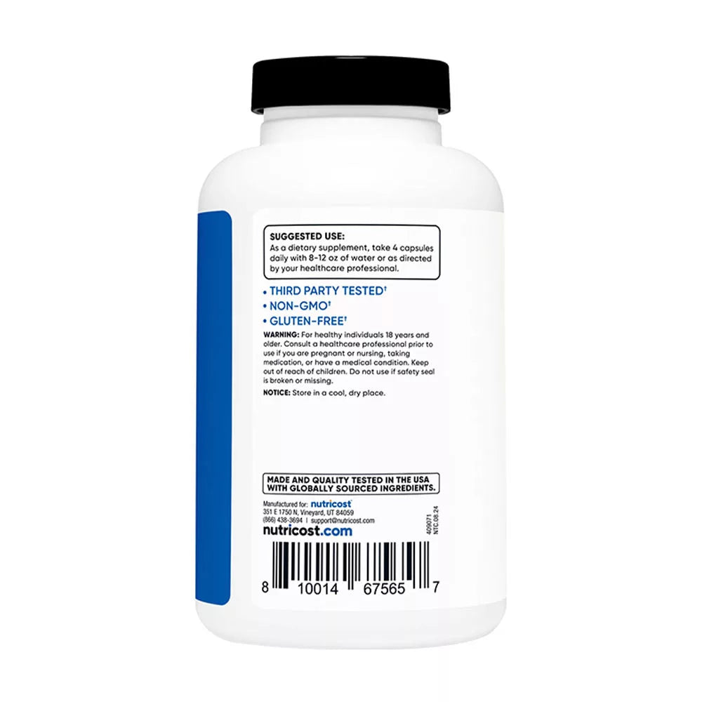 Nutricost Creatine Monohydrate Capsules (180 Capsules)