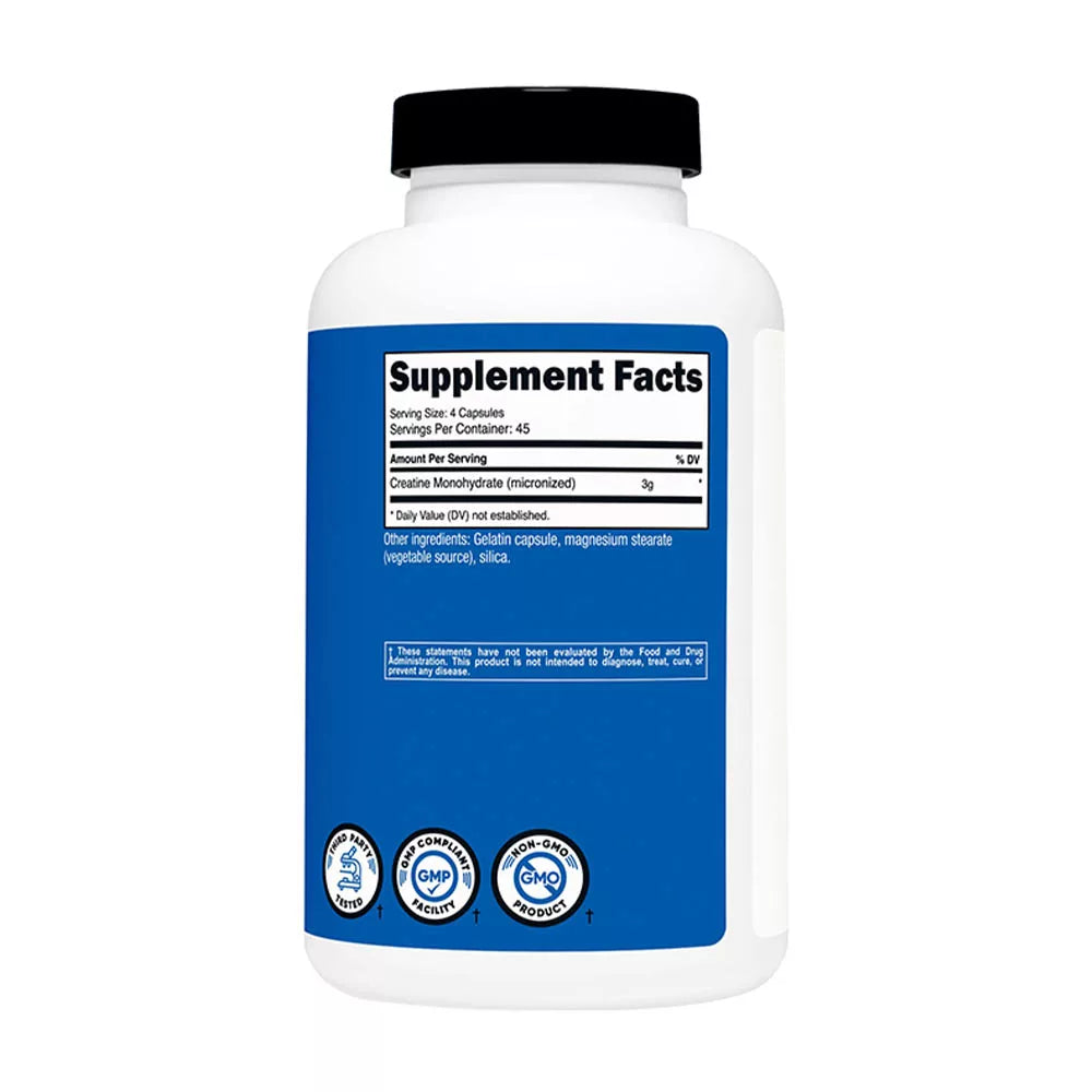 Nutricost Creatine Monohydrate Capsules (180 Capsules)