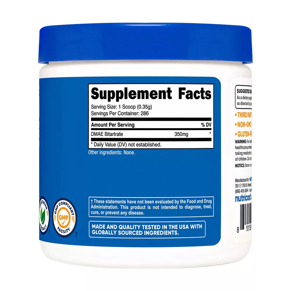 Nutricost DMAE Bitartrate (100 g, Unflavored)