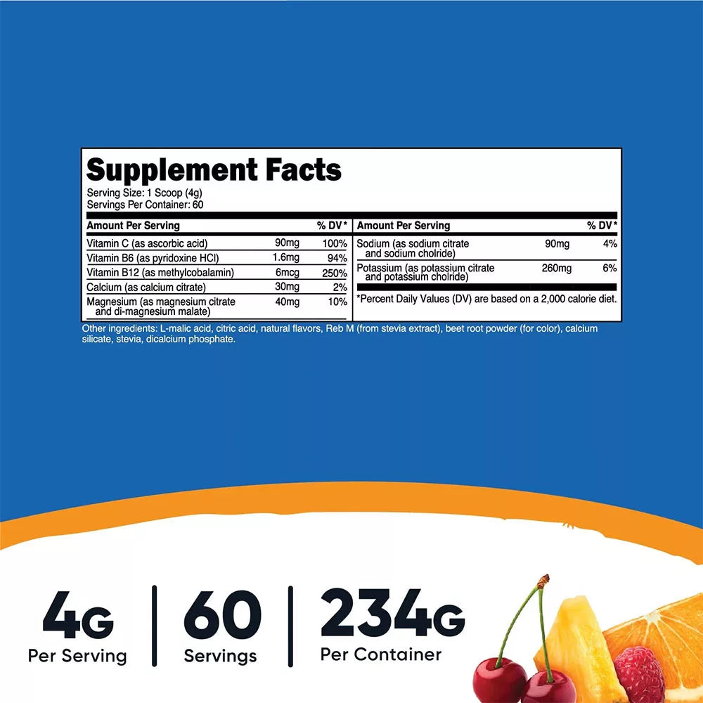 Nutricost Electrolytes Complex (234 g, Fruit Punch)