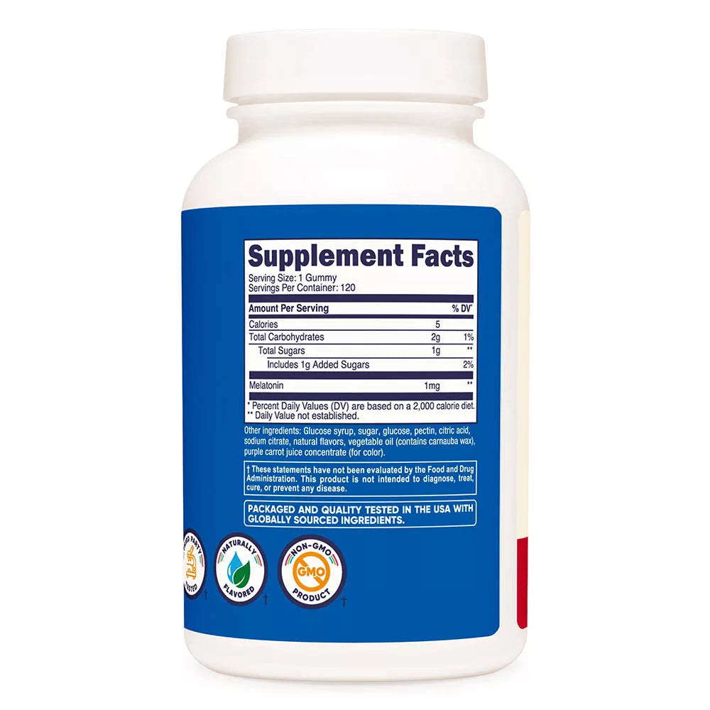 Nutricost Kids Melatonin Gummies (120 gummies, Strawberry)
