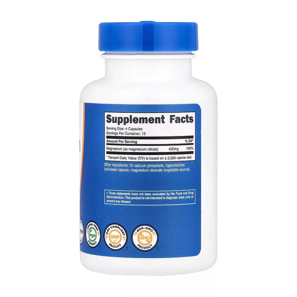 Nutricost Magnesium Citrate 420 mg (60 Capsules)