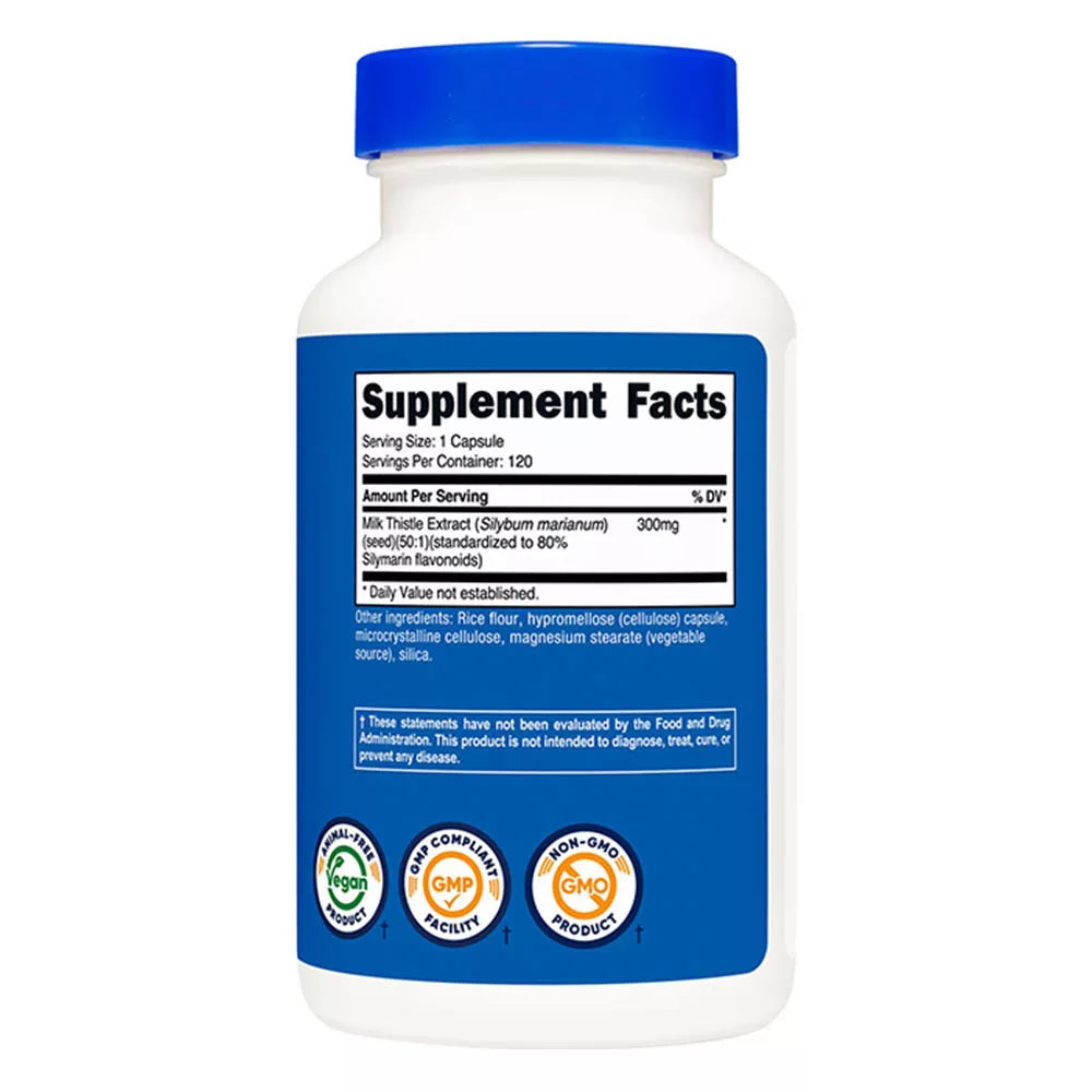 Nutricost Milk Thistle 300 mg (120 Capsules)