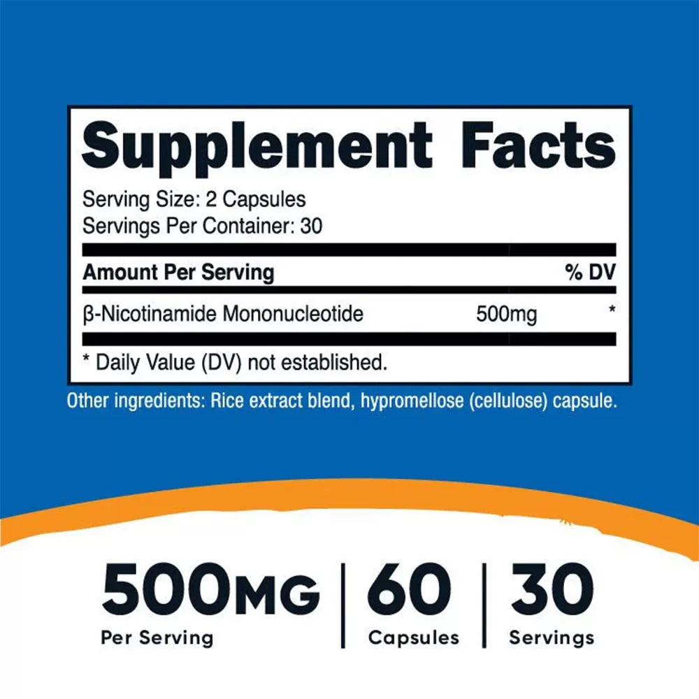 Nutricost NMN 500 mg (60 Capsules)