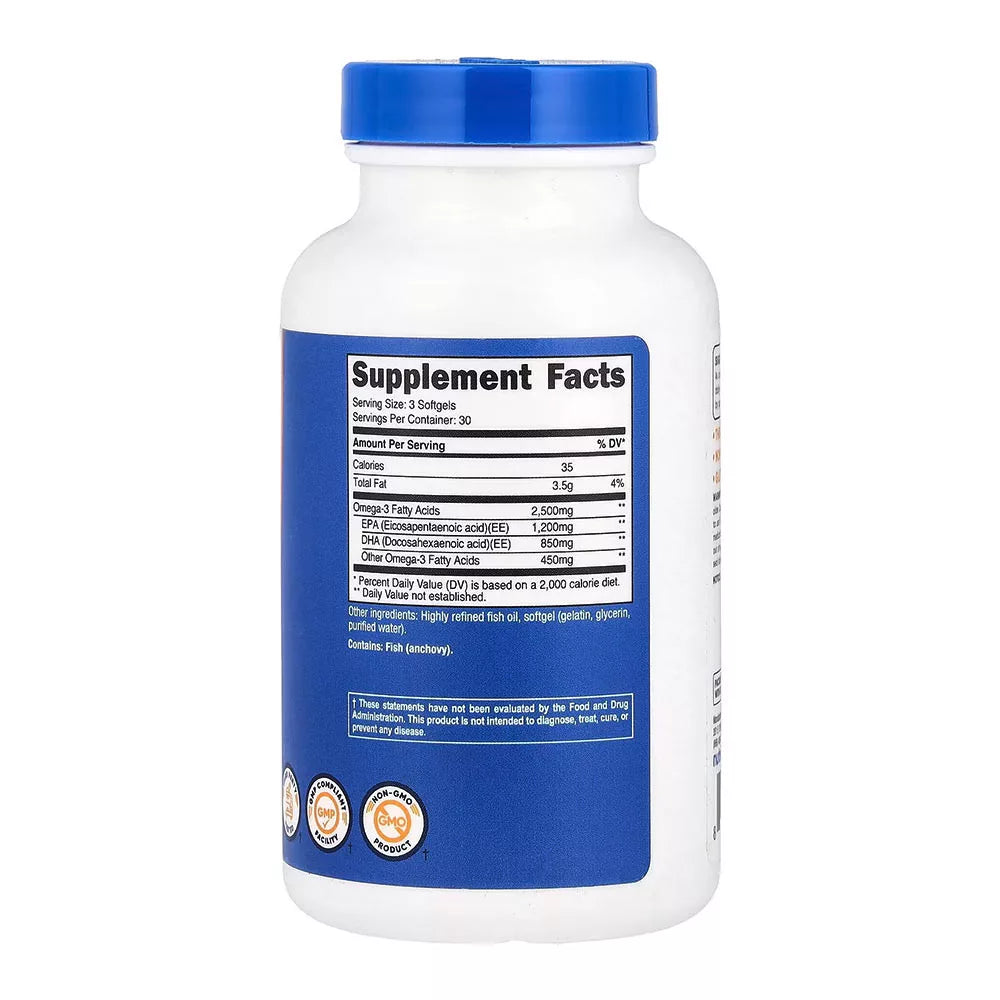 Nutricost Omega-3 2500 mg (90 Softgels)