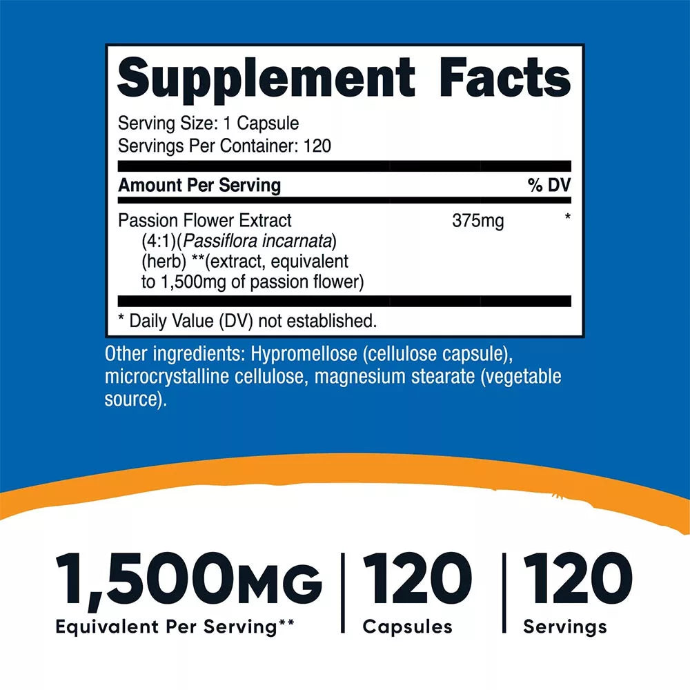 Nutricost Passion Flower Extract (120 Capsules)