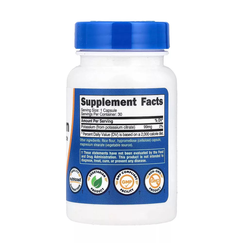Nutricost Potassium Citrate 99 mg (30 Capsules)
