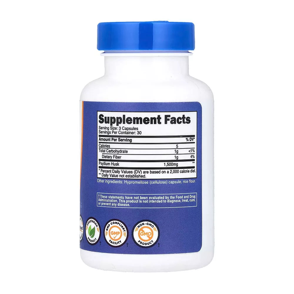 Nutricost Psyllium Husk 1500 mg (90 Capsules)