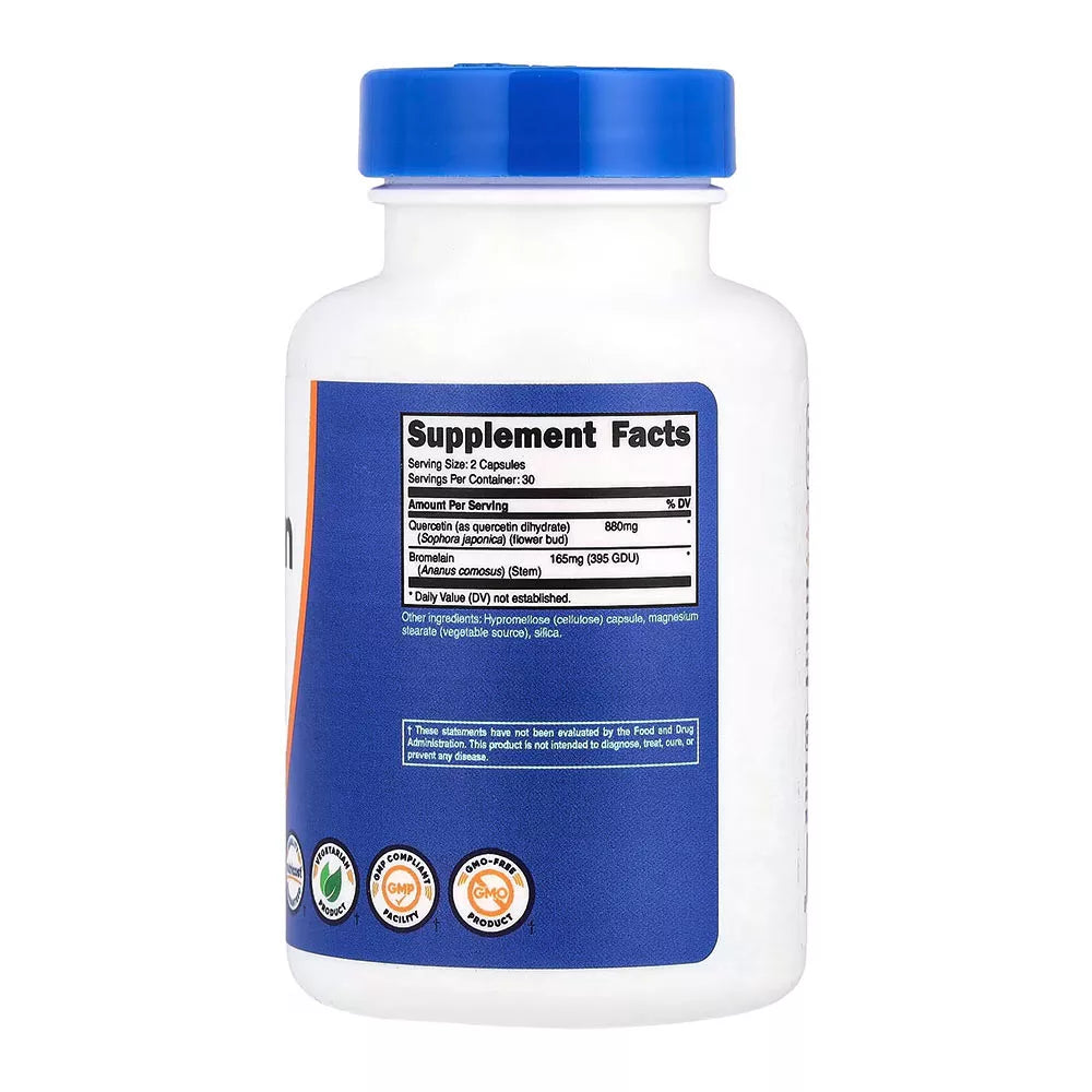 Nutricost Quercetin (With Bromelain) 880 mg (60 Capsules)