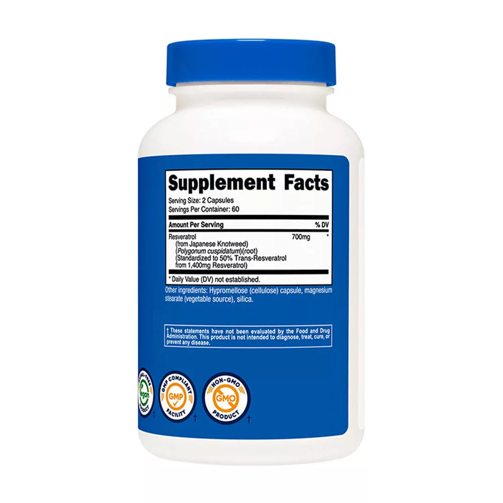 Nutricost Resveratrol Capsules (120 Capsules)