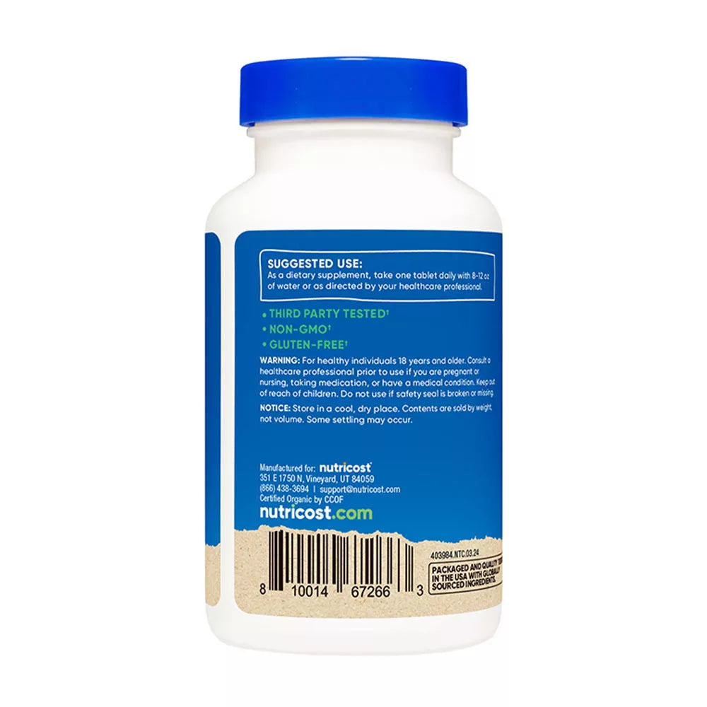 Nutricost Organic Spirulina (240 Tablets)