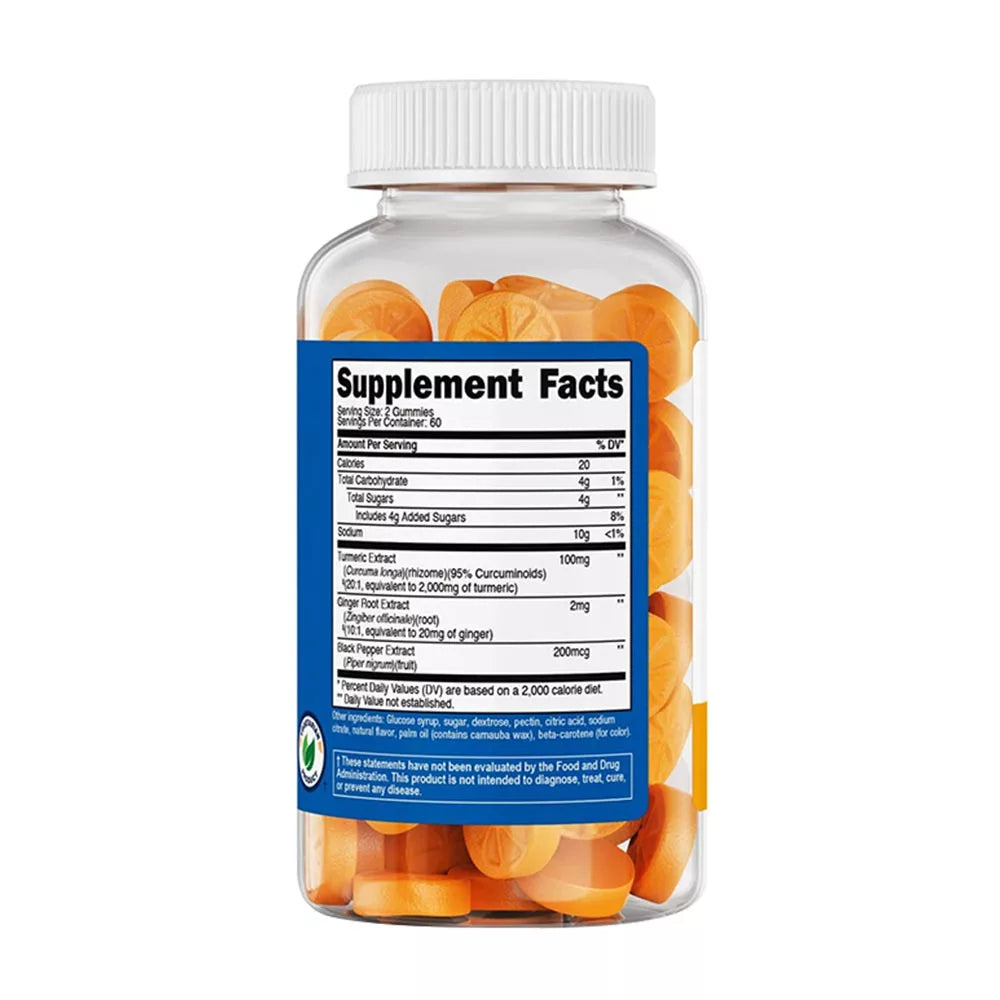 Nutricost Turmeric Gummies 2,000 mg (120 gummies, Lemon)