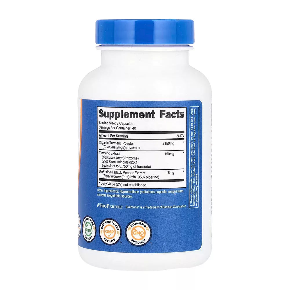 Nutricost Turmeric (120 Capsules)