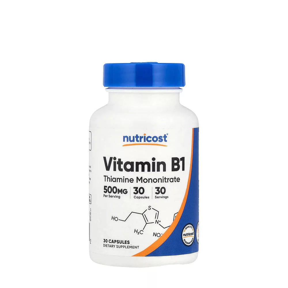 Nutricost Vitamin B1 Thiamine 500 mg (30 Capsules)