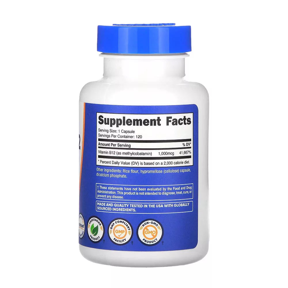 Nutricost Vitamin B12 1,000 mcg (120 Capsules)