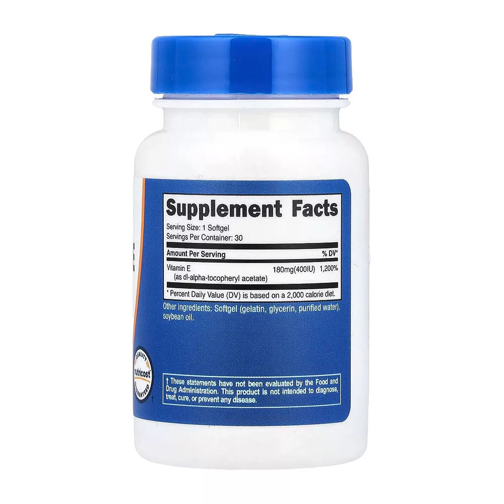 Nutricost Vitamin E 400 IU (30 Softgels)