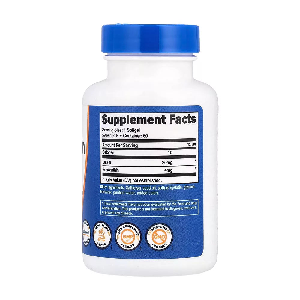 Nutricost Zeaxanthin (with Lutein) (60 Softgels)
