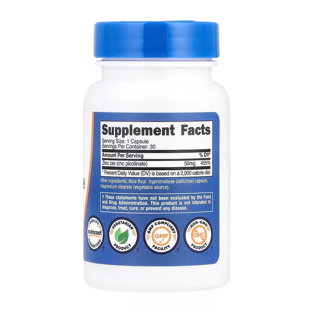 Nutricost Zinc Picolinate 50 mg (30 Capsules)