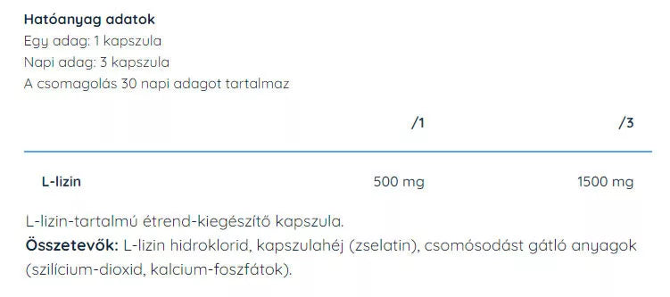 Nutriversum L-Lysine Caps - BASIC (90 Capsules)