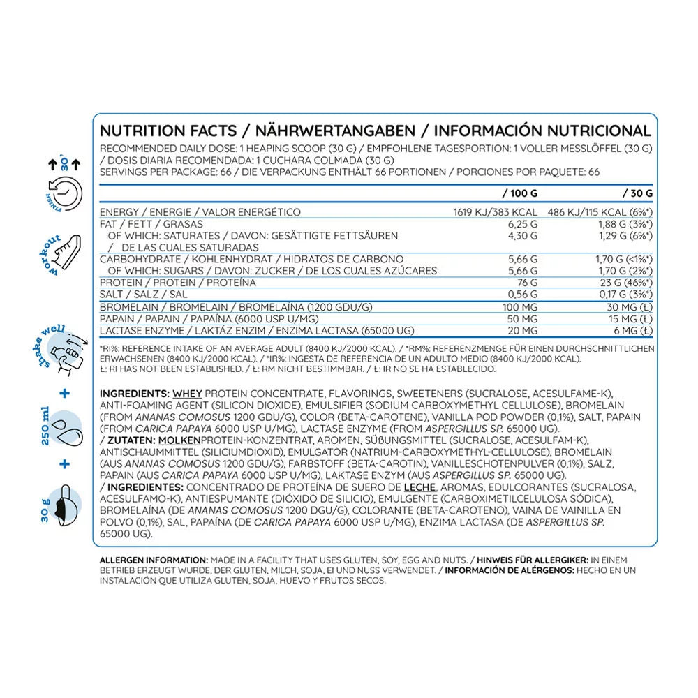Nutriversum Whey PRO - PURE (2000 g, Vanilla)