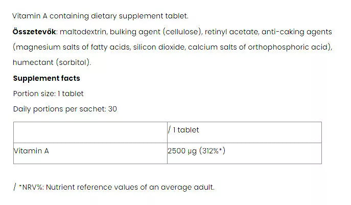Nutriversum Vitamin A - VITA (30 Tablets)