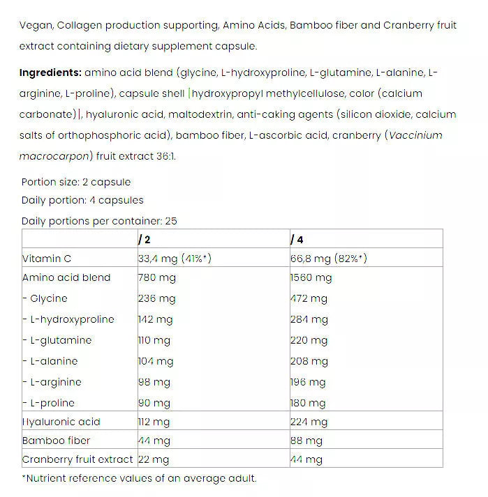 Nutriversum Vegan Collagen Support - WOMEN (100 Capsules)