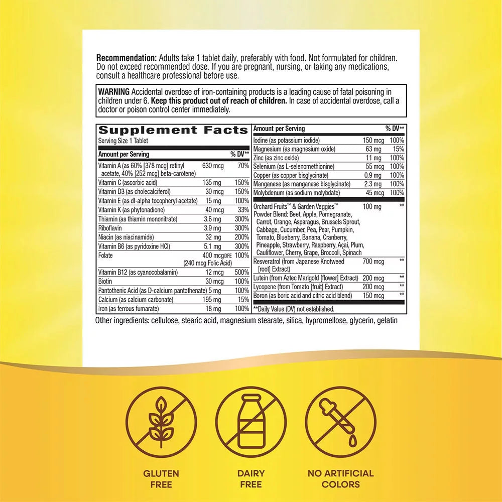 Nature's Way Alive!® Daily Adult Complete Multivitamin (60 Tablets)