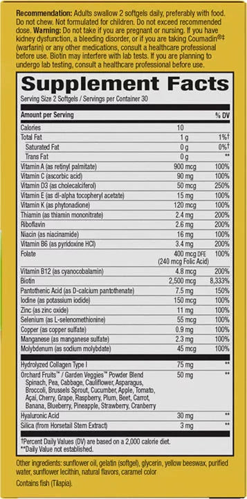Nature's Way Hair Skin & Nail (60 Softgels)