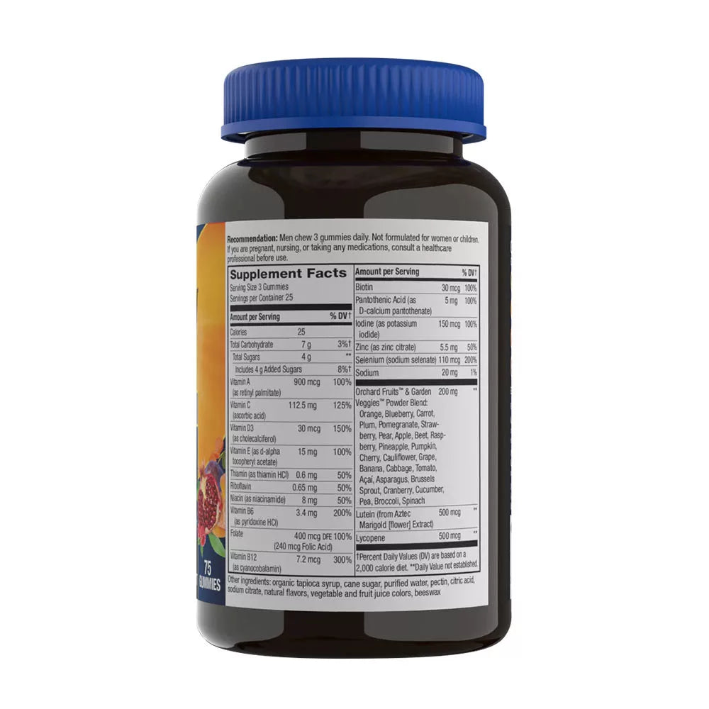 Nature's Way Alive!® Premium Men’s 50+ Gummy Multivitamin (75 Gummies, Cherry, Orange & Grape)