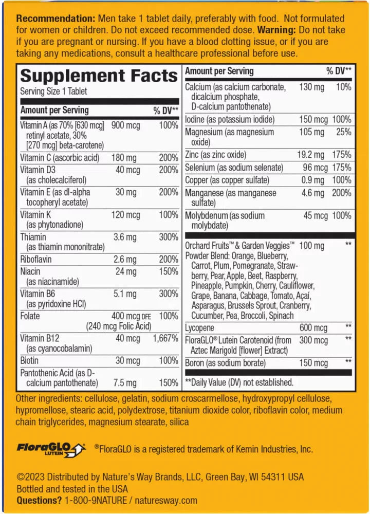 Nature's Way Alive!® Men's 50+ Complete Multivitamin (50 Tablets)