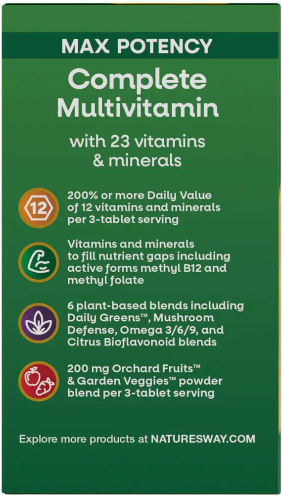 Nature's Way Alive!® Max3 Potency Multivitamin (90 Tablets)