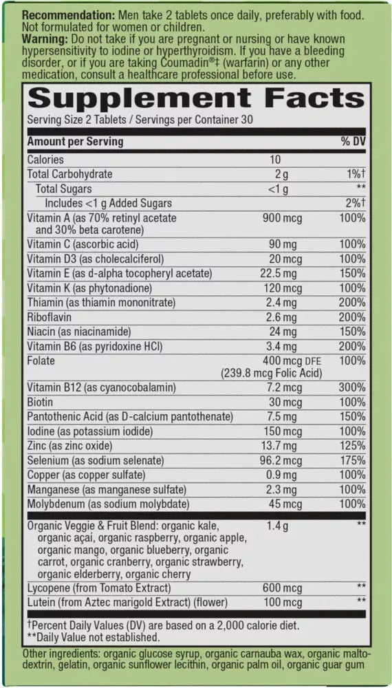 Nature's Way Alive! Garden Goodness for Men (60 Tablets)
