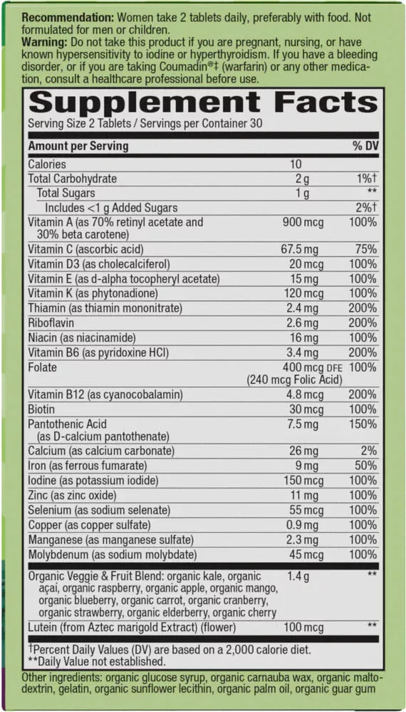Nature's Way Alive!® Garden Goodness™ for Women (60 Tablets)