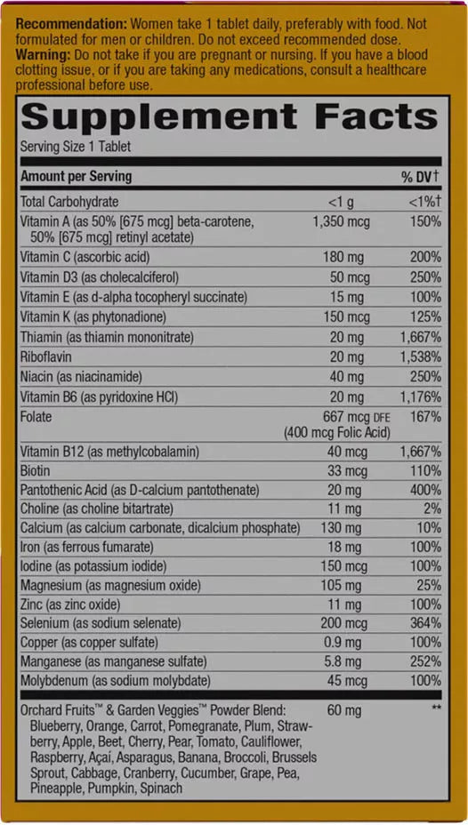 Nature's Way Alive!® Women's Ultra Multivitamin (60 Tablets)