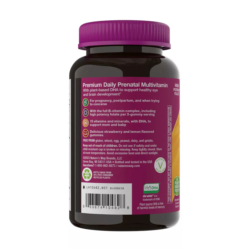 Nature's Way Alive!® Premium Prenatal Gummies (75 Gummies, Strawberry Lemon)