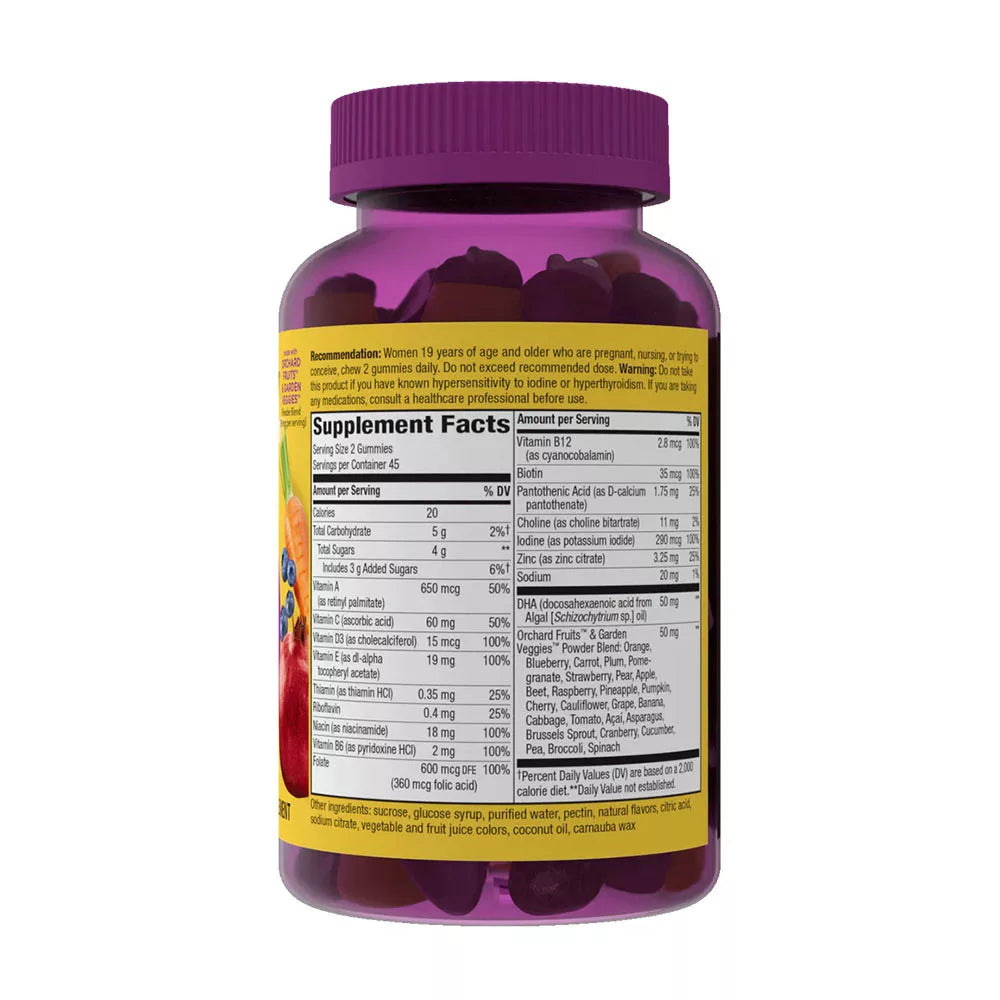 Nature's Way Alive!® Daily Support Prenatal Gummy Multivitamin (90 Gummies, Orange & Raspberry Lemonade)