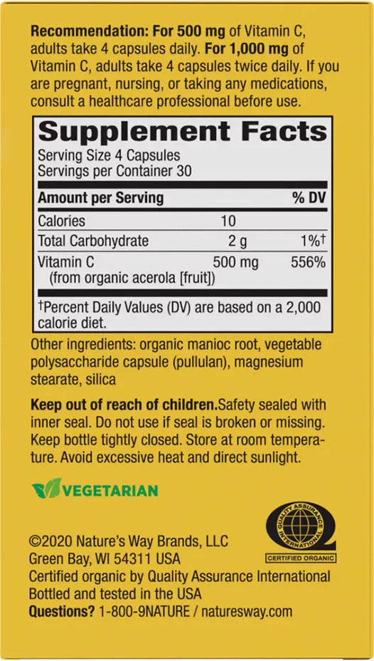 Nature's Way Alive!® Fruit Source Vitamin C (120 Capsules)