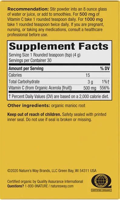 Nature's Way Alive!® Fruit Source Vitamin C Drink Mix (120 g)