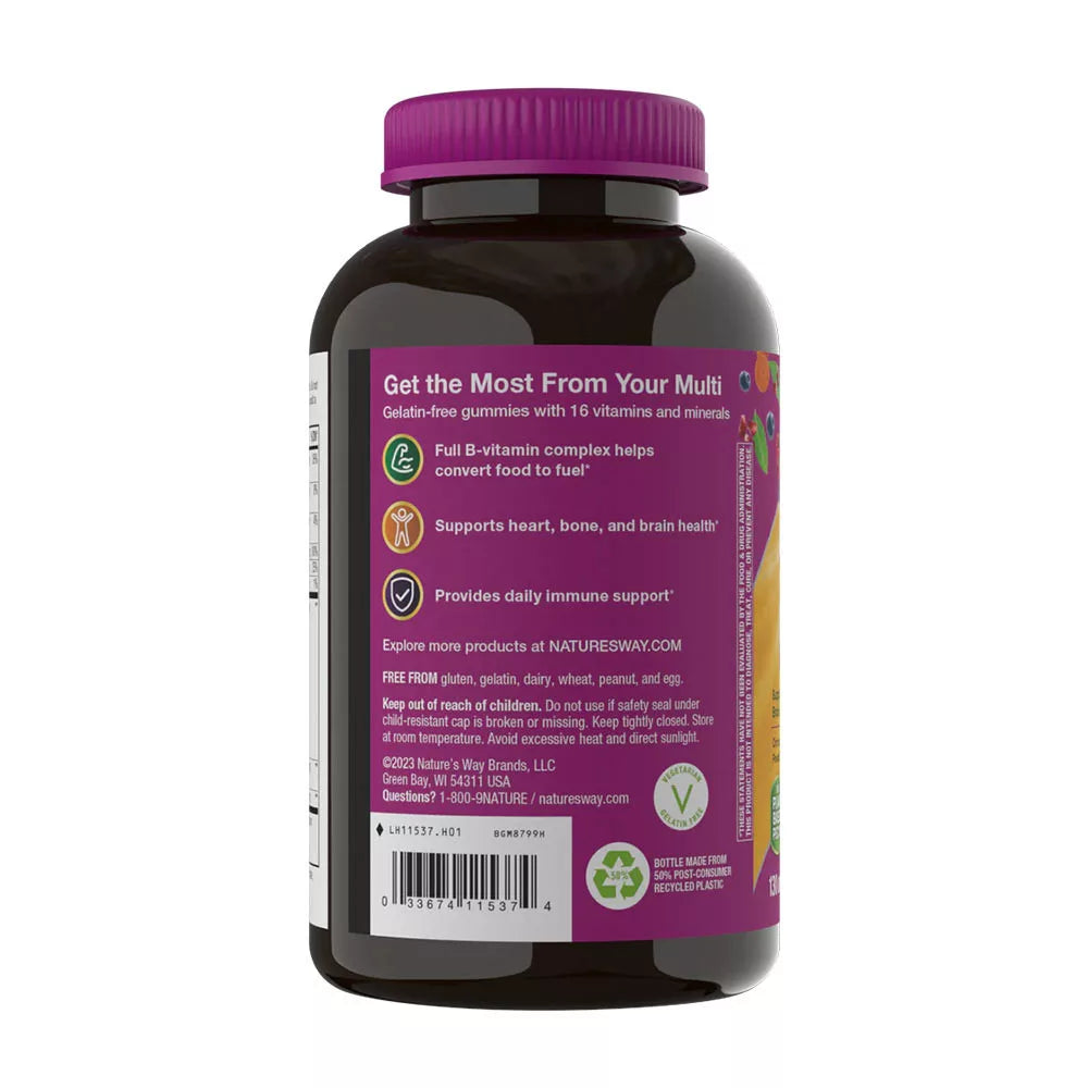 Nature's Way Alive!® Women's 50+ Gummy Multivitamin (130 Gummies, Mixed Berry)