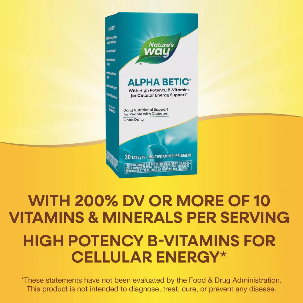Nature's Way Alpha Betic® Multivitamin (30 Tablets)