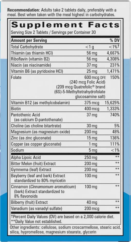Nature's Way Blood Sugar Manager Tablets (60 Tablets)